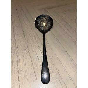 Leonard Silver Plated Slotted Serving Spoon 8.5" Accorn Pattern